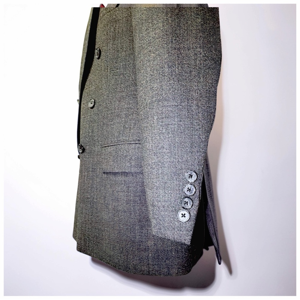 Joseph Abboud JoA II Double Breasted Blazer| 40R | Charcoal Wool | Classic - Picture 10 of 12